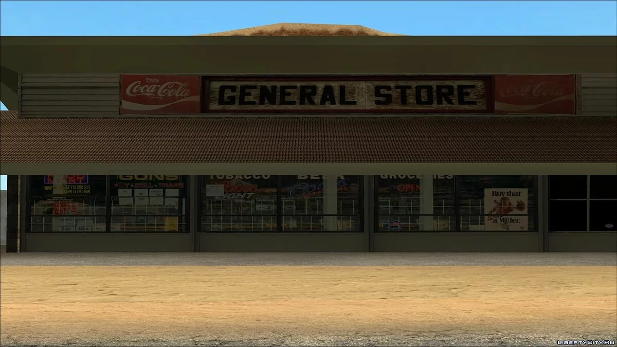 Новые текстуры магазинов в пустынной местности  / GTA San Andreas
