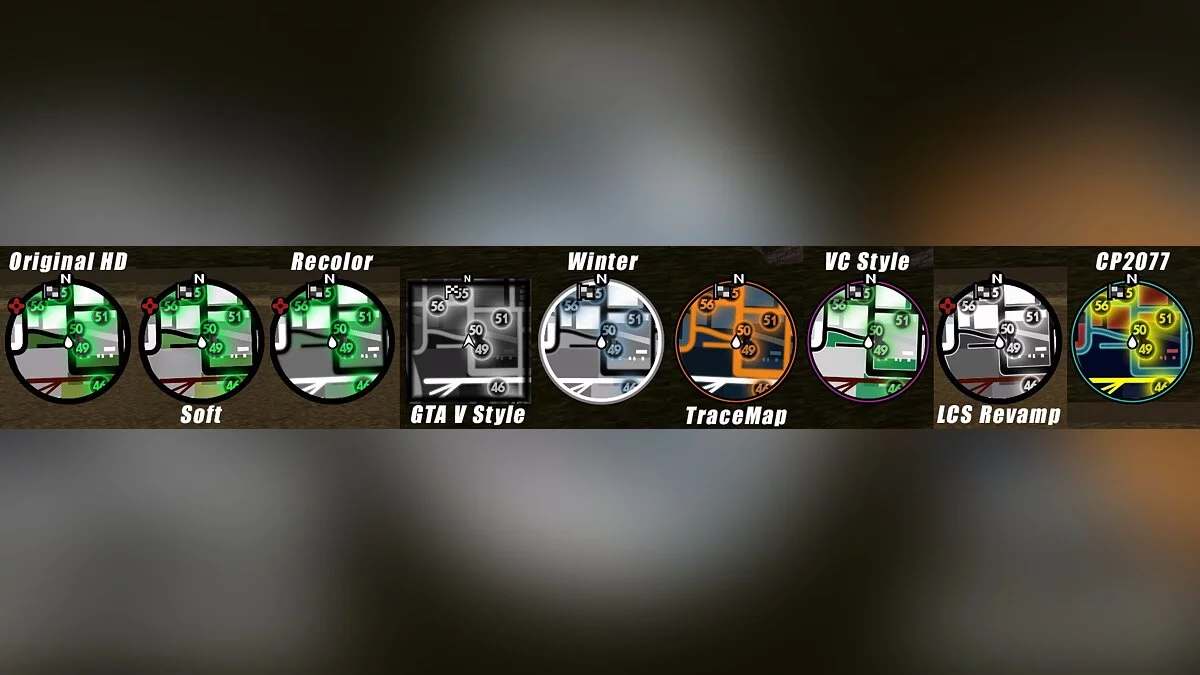 Коллекция HD радаров / GTA San Andreas