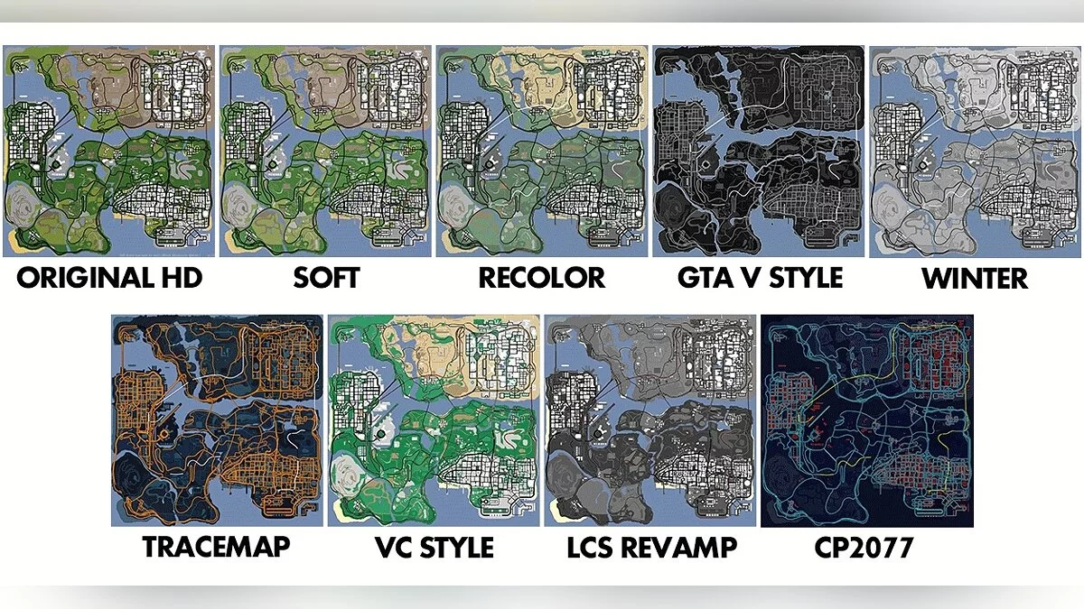 Коллекция HD радаров / GTA San Andreas