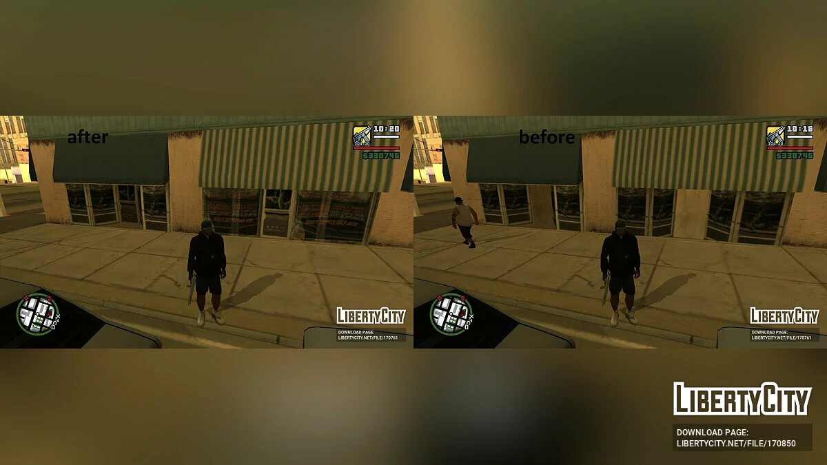 Пак различных исправлений для текстур / GTA San Andreas