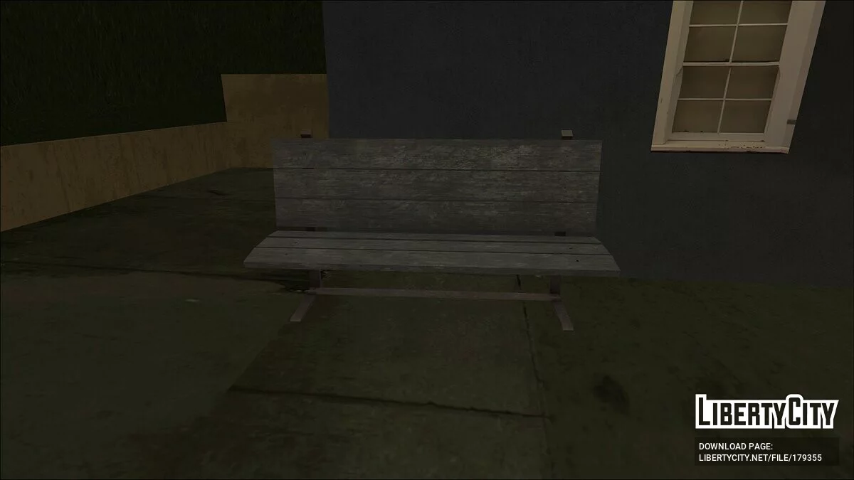 HD Деревянная лавочка / GTA San Andreas