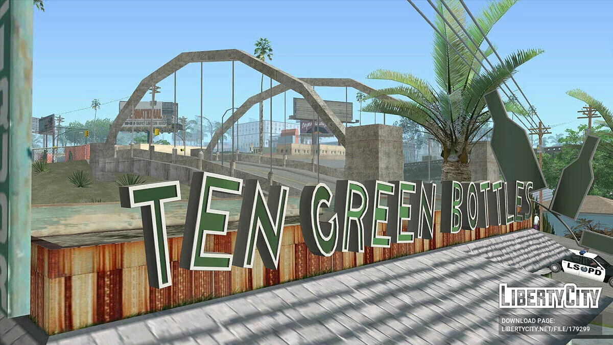 HD Вывеска бара Ten Green Bottles из Definitive Edition / GTA San Andreas
