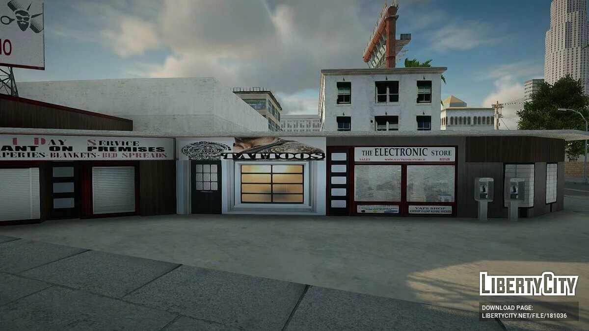 Новые текстуры тату-салона и барбершопа / GTA San Andreas