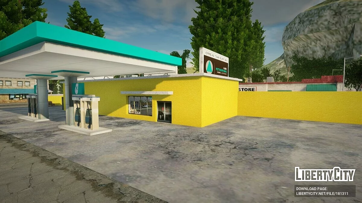 Новые текстуры заправки в Диллимур / GTA San Andreas