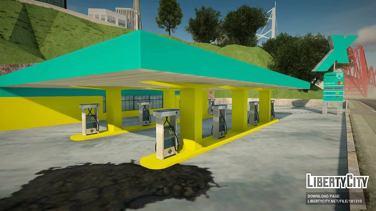 Новые текстуры заправки в Сан-Фиерро / GTA San Andreas