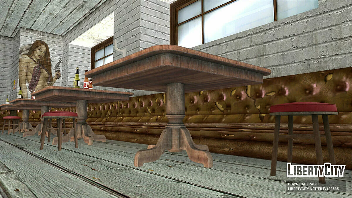 HD Столы и стулья в барах / GTA San Andreas