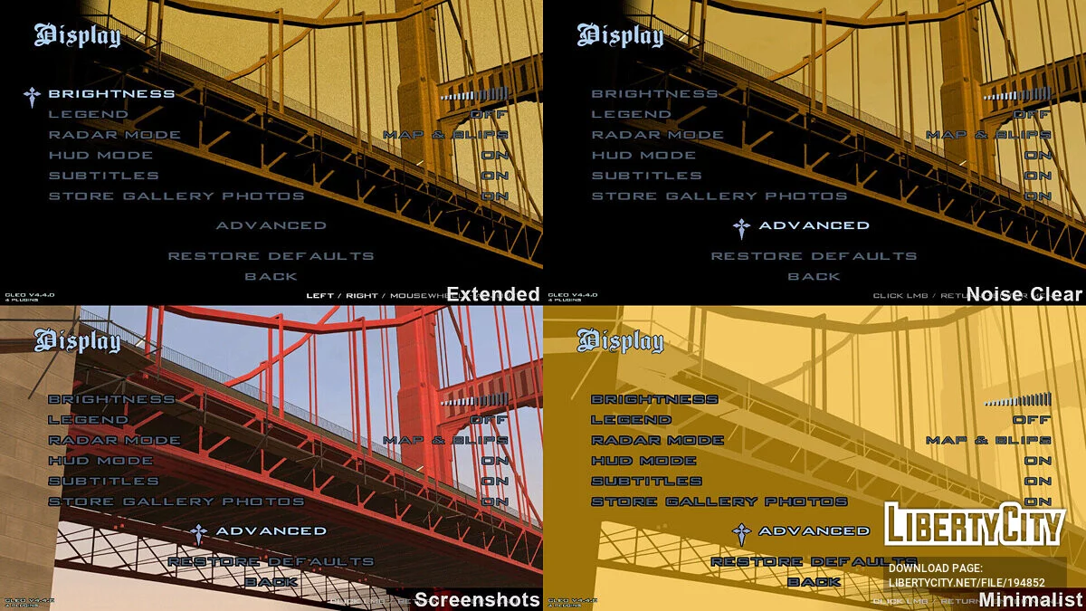 Ремейк фонов в меню / GTA San Andreas