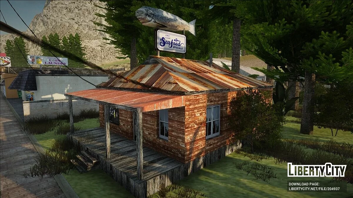 HD рыбный магазин в Angel Pine и Tierra Robada / GTA San Andreas