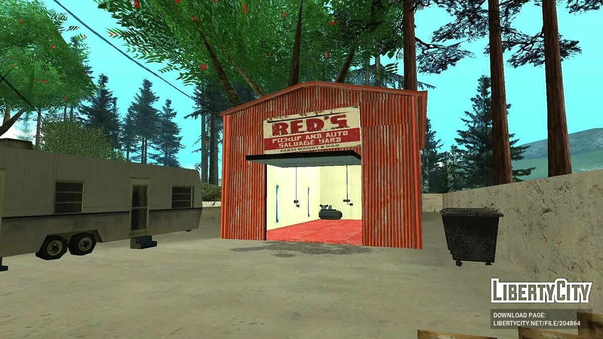 Мастерская Red's из GTA 5 / GTA San Andreas