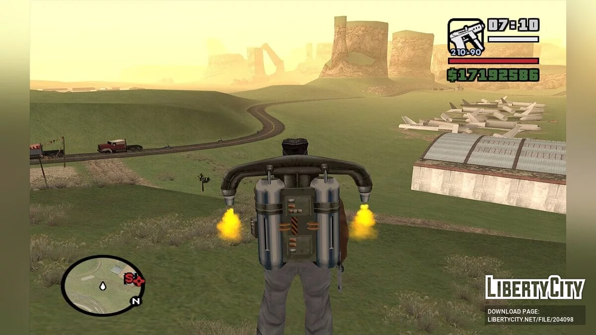 Трава вместо пустыни в Лас-Вентурас / GTA San Andreas