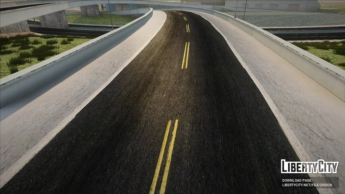 Новые текстуры дороги в Лас-Вентурасе / GTA San Andreas