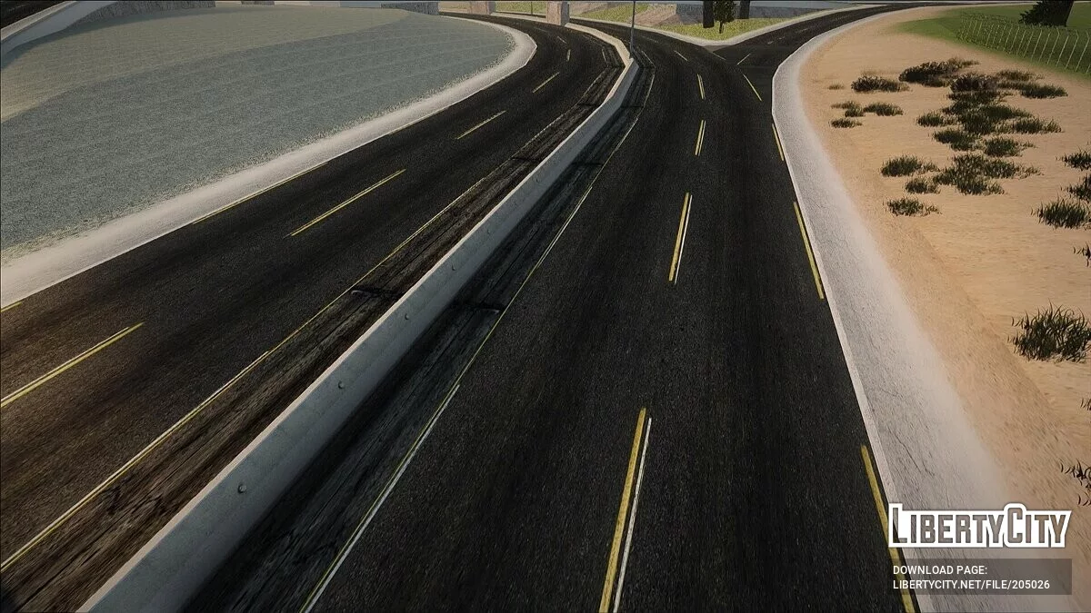 Новые текстуры дороги в Лас-Вентурасе / GTA San Andreas