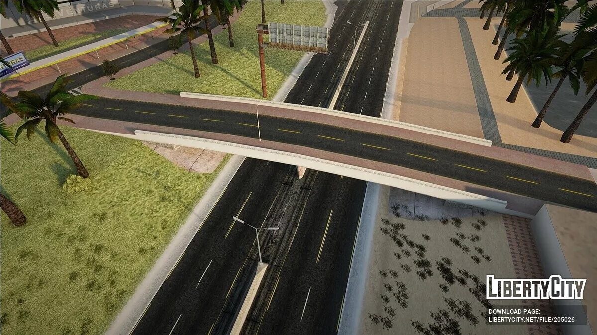 Новые текстуры дороги в Лас-Вентурасе / GTA San Andreas