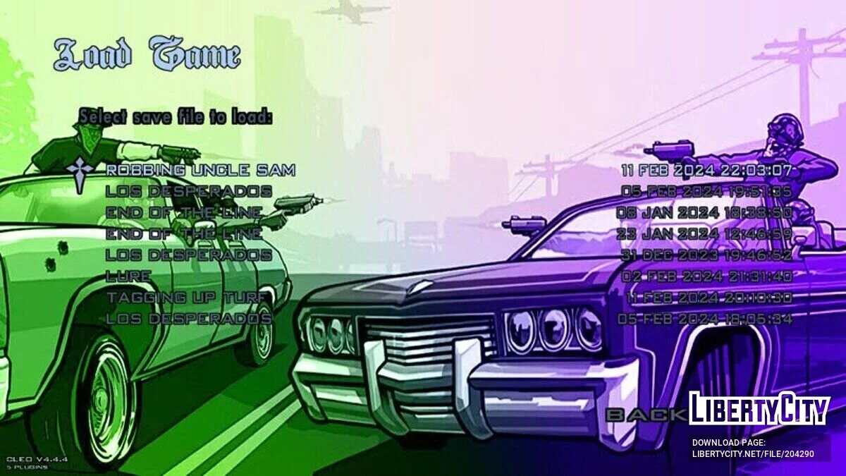 Новые загрузочные экраны + новая музыка / GTA San Andreas