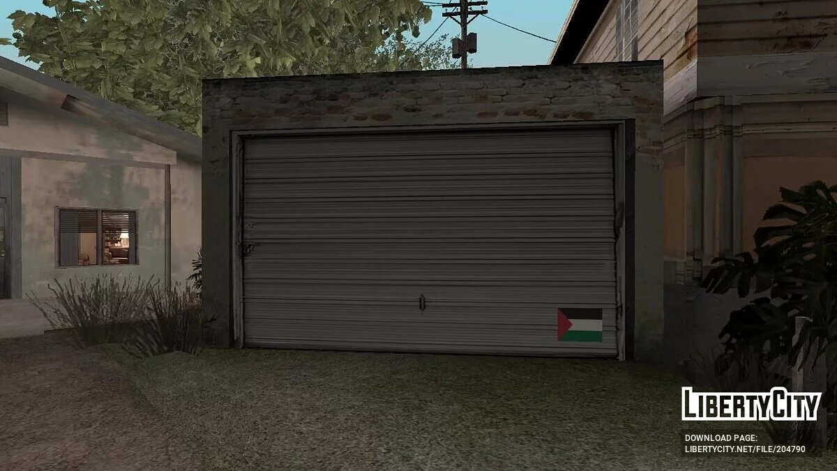 Палестинские наклейки и флаг на дверь гаража v 1.0 / GTA San Andreas