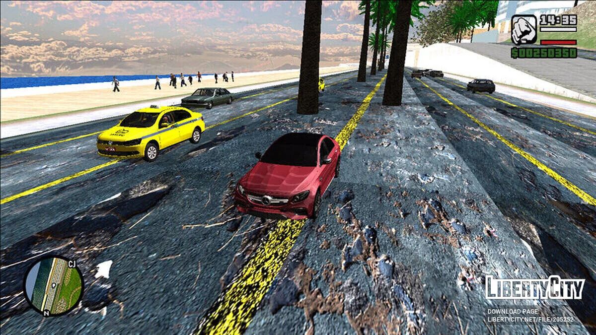 Обновленная дорога в HD качестве / GTA San Andreas