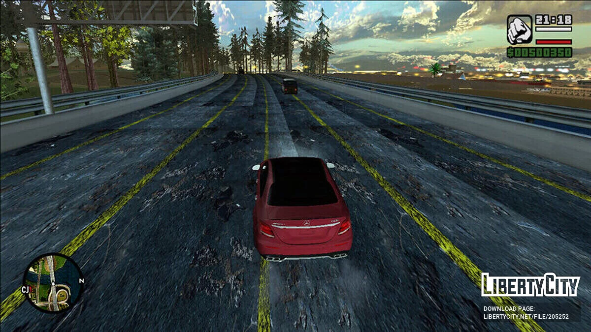 Обновленная дорога в HD качестве / GTA San Andreas
