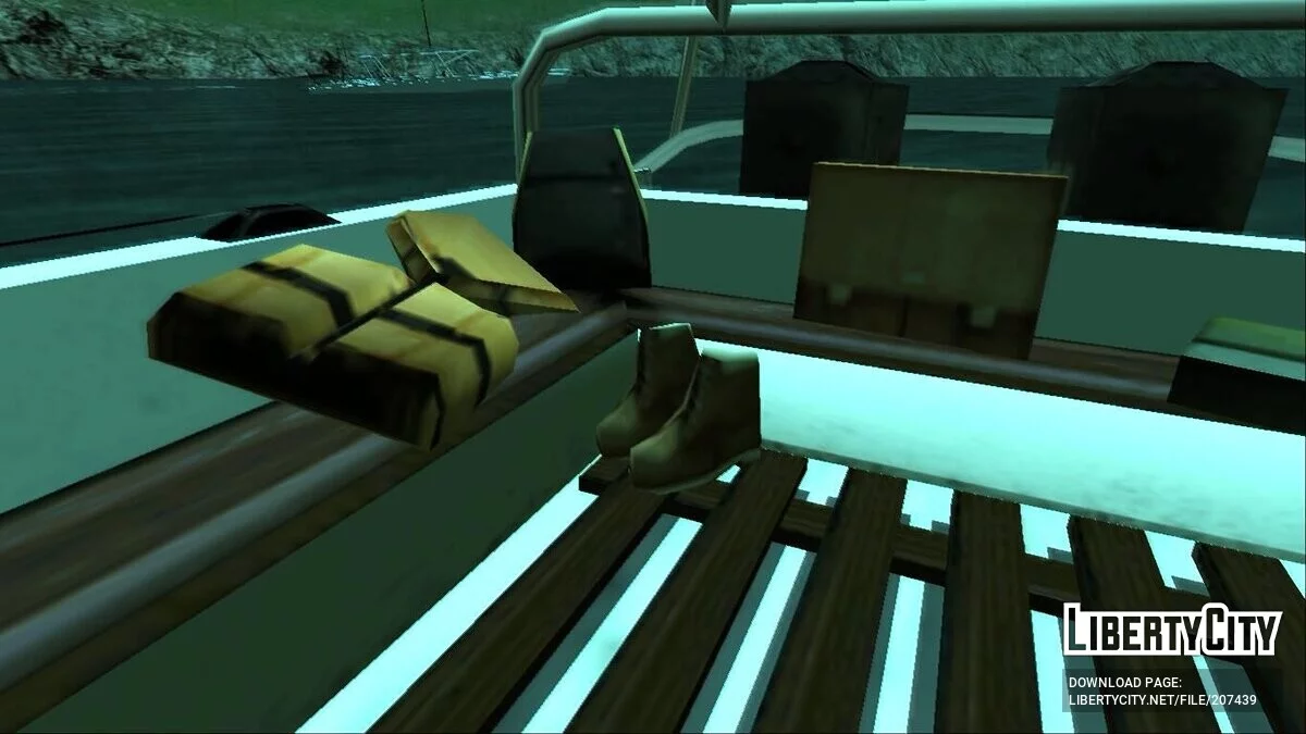 Исправленные ботинки на Маленьком Билле и полицейском катере / GTA San Andreas