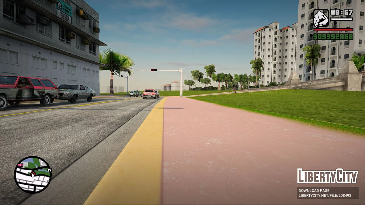 Реалистичные дороги для мода GTA Mixed Vice City - V1 / GTA San Andreas