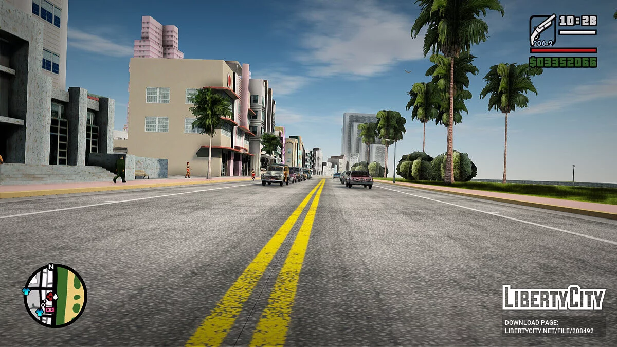 Реалистичные дороги для мода GTA Mixed Vice City - V1 / GTA San Andreas