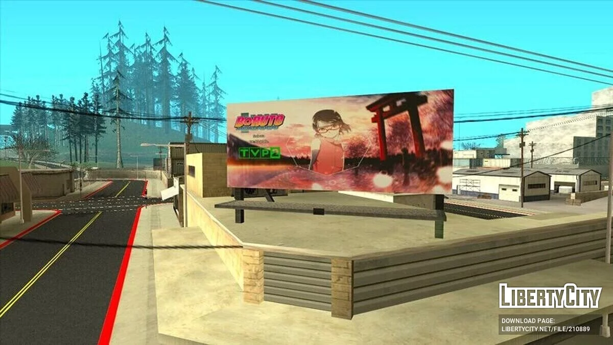 Билборды в стиле аниме / GTA San Andreas