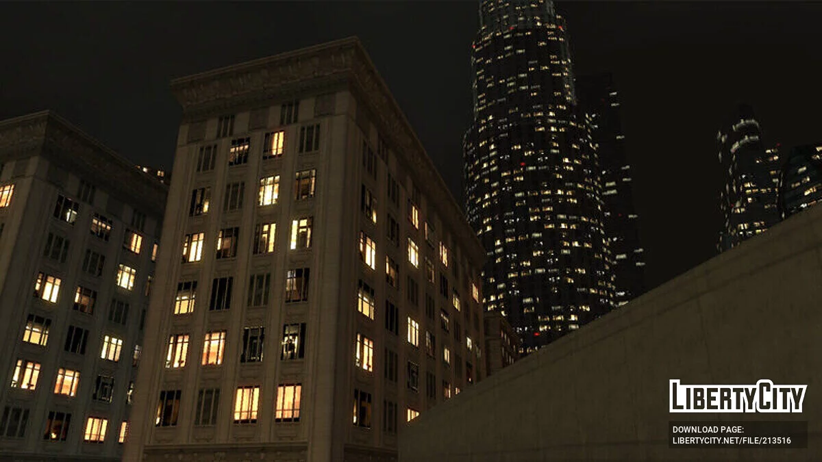 LS Downtown Night Windows / GTA San Andreas