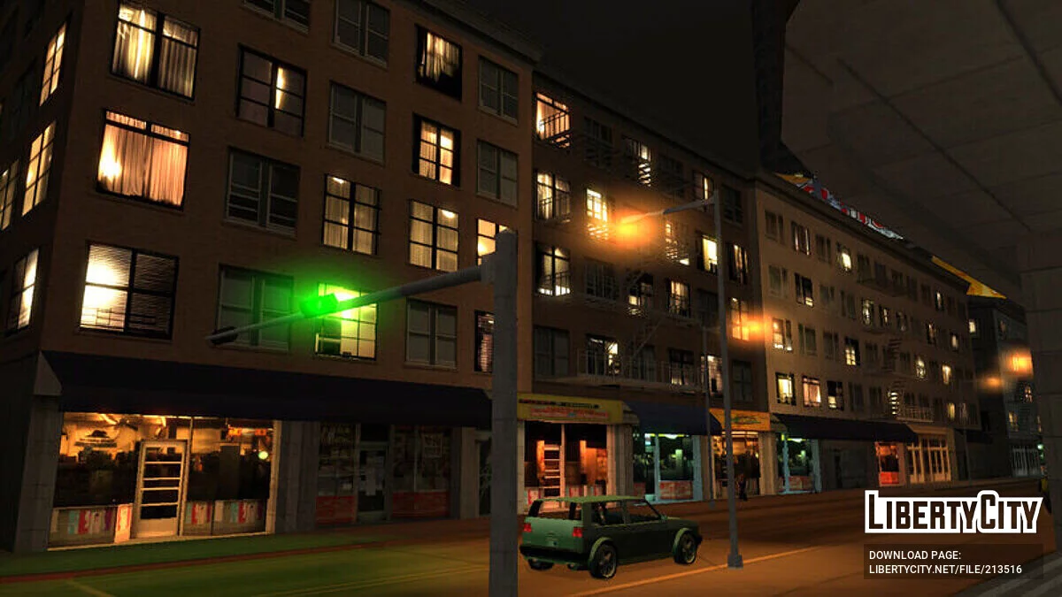 LS Downtown Night Windows / GTA San Andreas