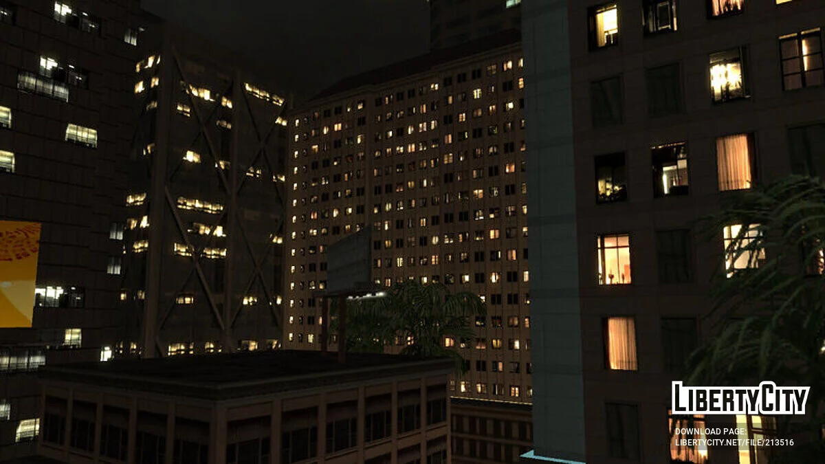 LS Downtown Night Windows / GTA San Andreas