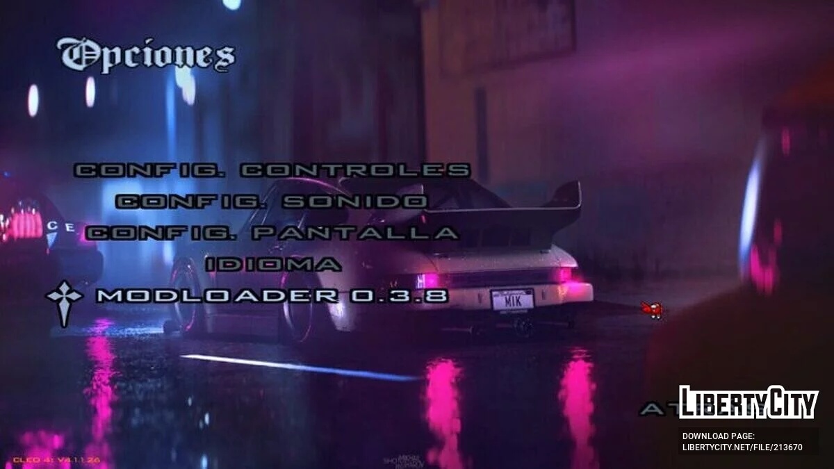 Wallpaper Car Menu + Cursor Among Us / GTA San Andreas