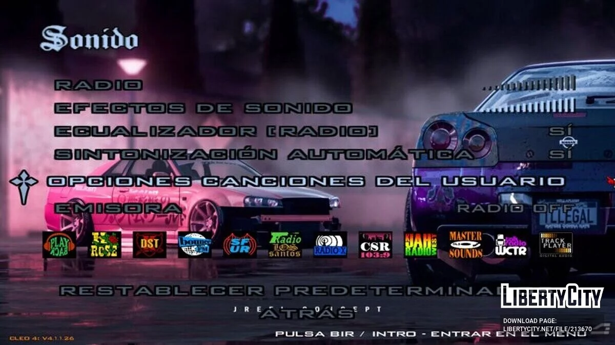 Wallpaper Car Menu + Cursor Among Us / GTA San Andreas