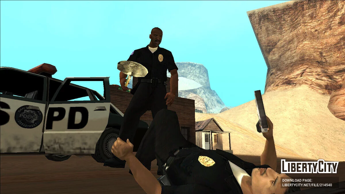 Улучшение оружия в катсценах / GTA San Andreas