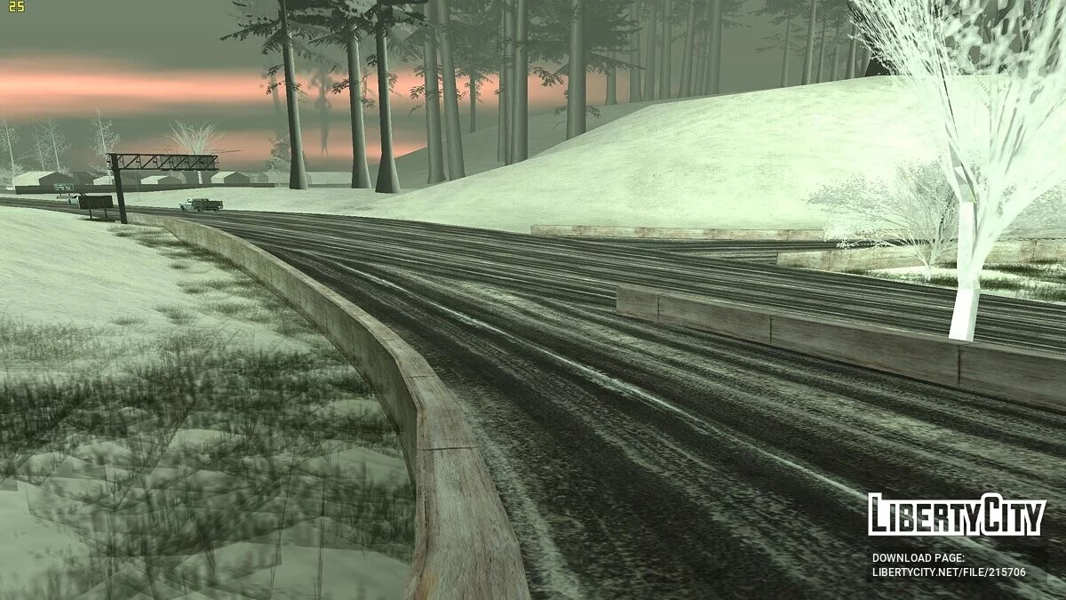 Высококачественные зимние дороги / GTA San Andreas
