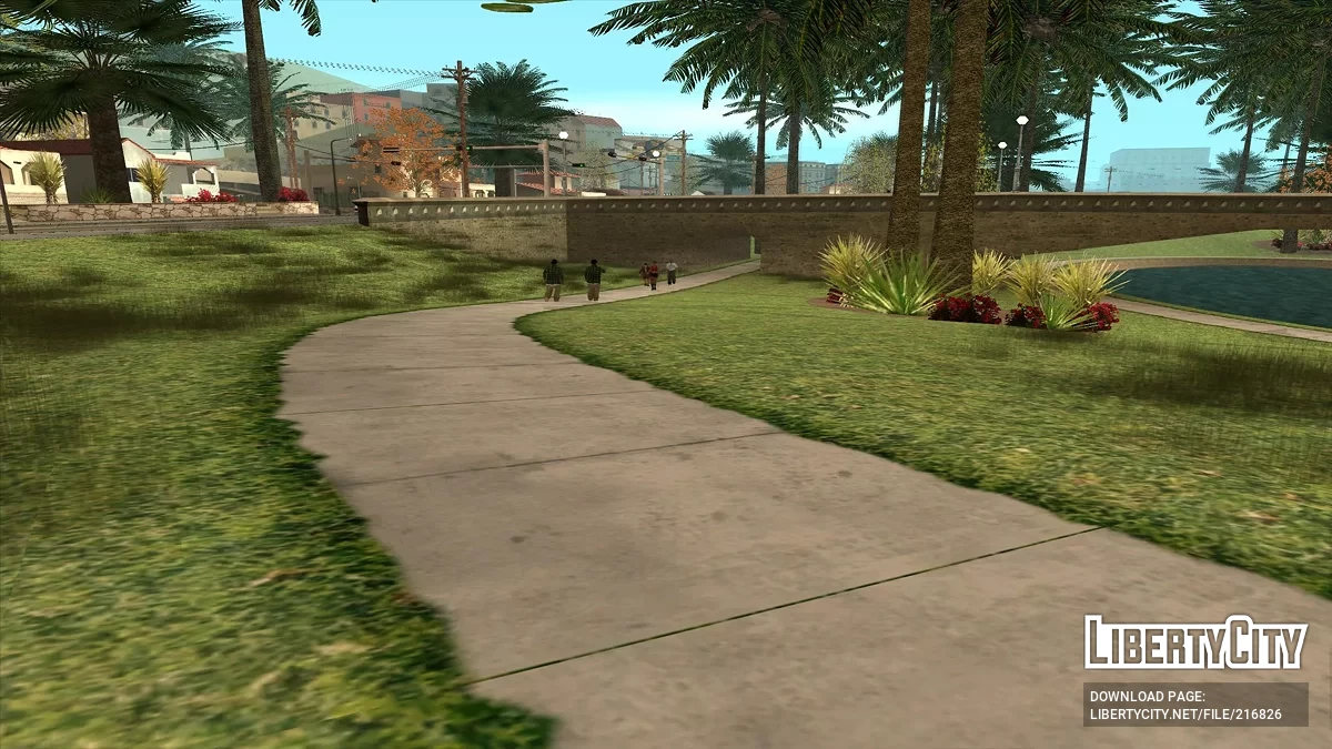 Улучшенные текстуры парков и вывесок / GTA San Andreas