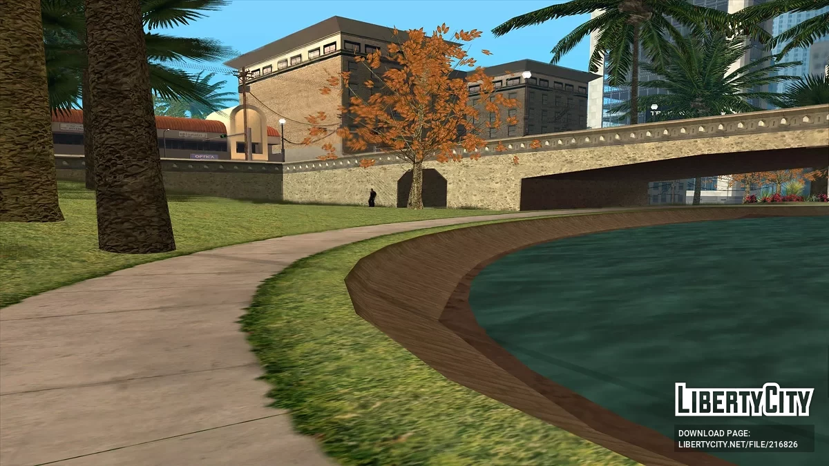 Улучшенные текстуры парков и вывесок / GTA San Andreas