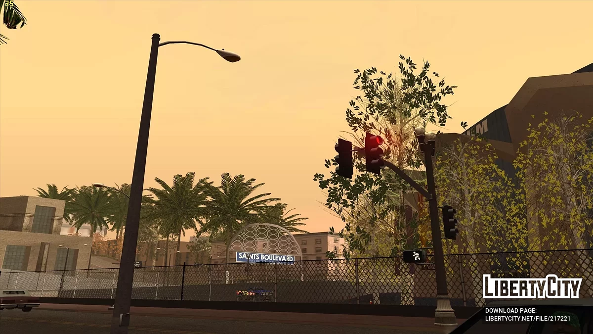 Фонарные столбы и светофоры в стиле GTA 5 / GTA San Andreas