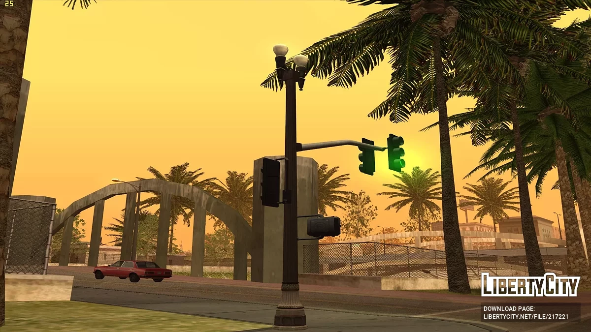 Фонарные столбы и светофоры в стиле GTA 5 / GTA San Andreas