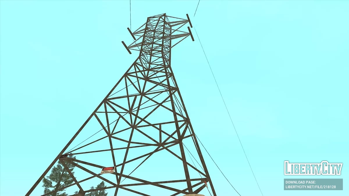 Линия электропередачи в хорошем качестве / GTA San Andreas