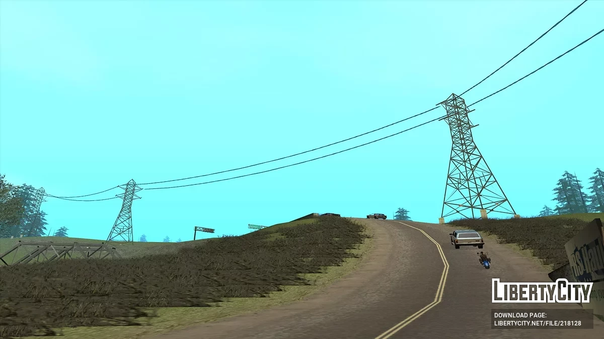 Линия электропередачи в хорошем качестве / GTA San Andreas