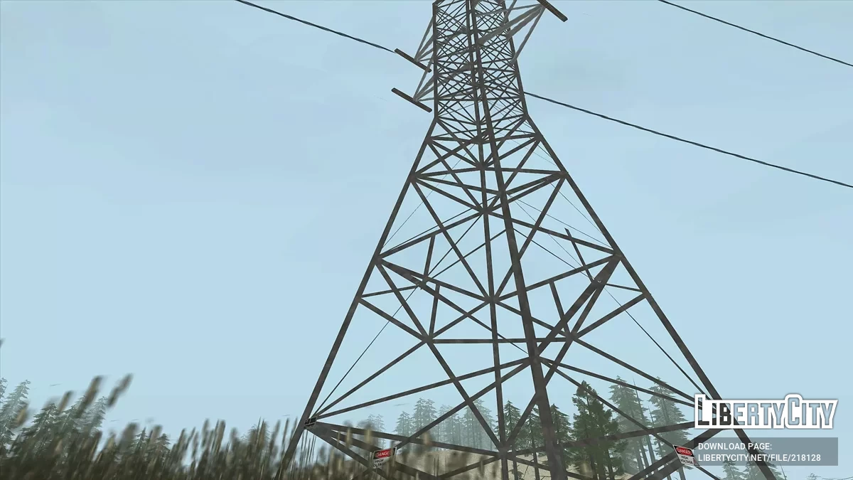 Линия электропередачи в хорошем качестве / GTA San Andreas
