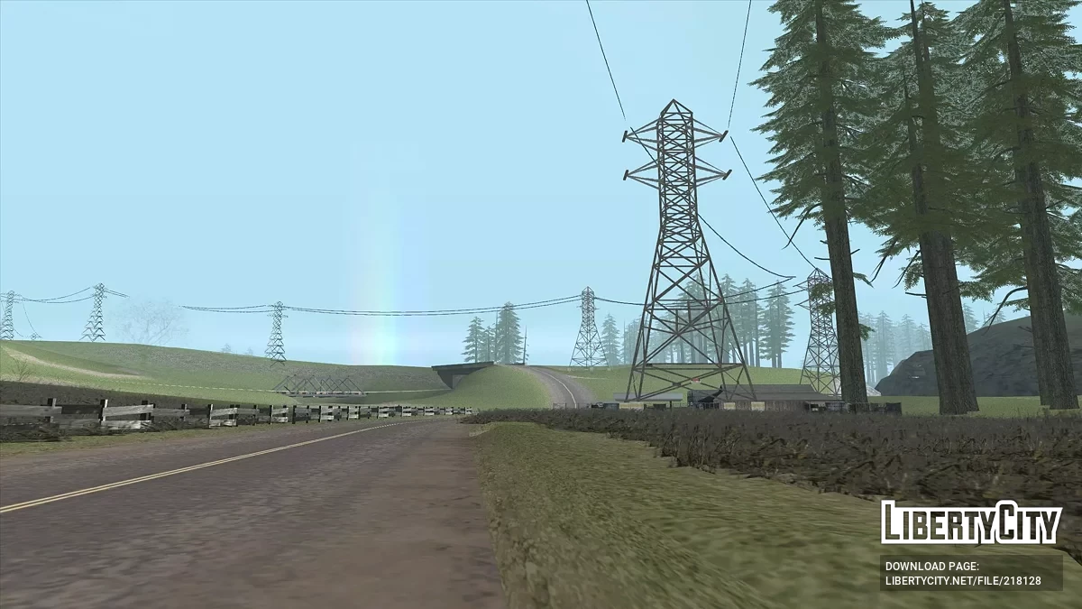 Линия электропередачи в хорошем качестве / GTA San Andreas