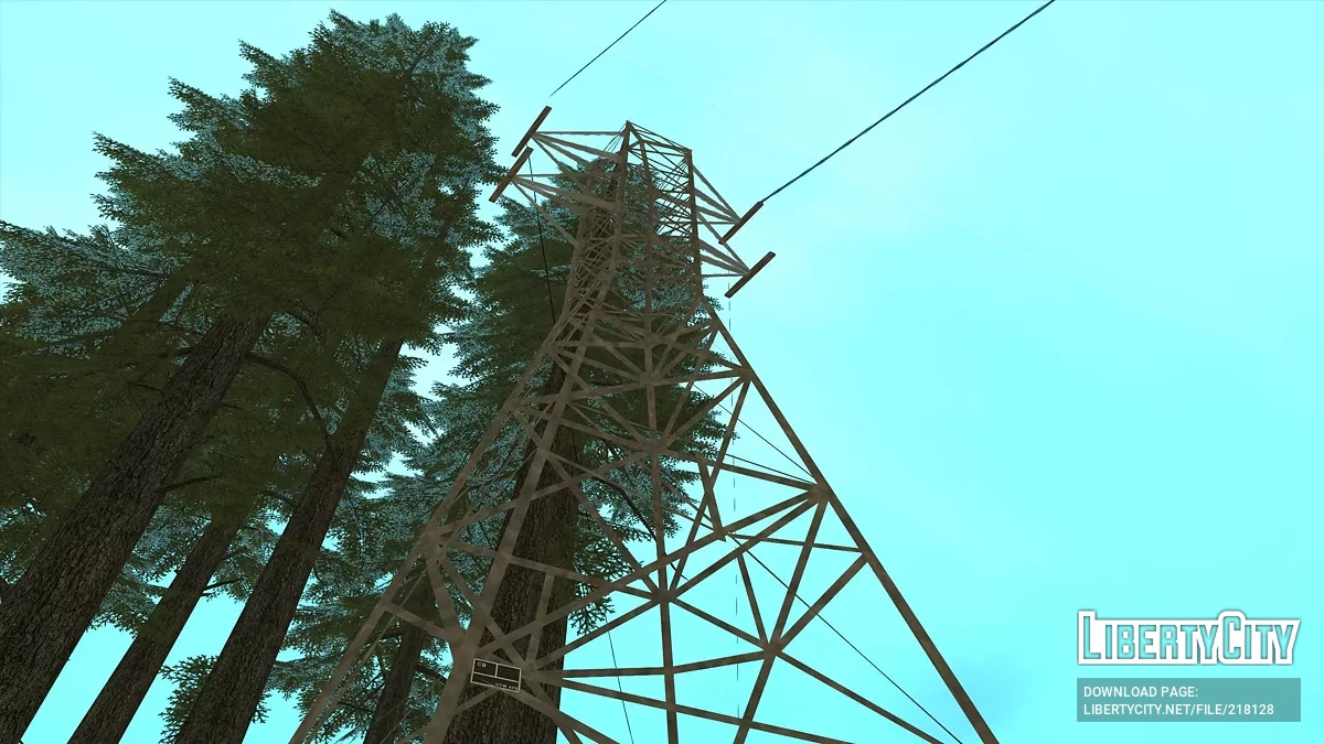 Линия электропередачи в хорошем качестве / GTA San Andreas