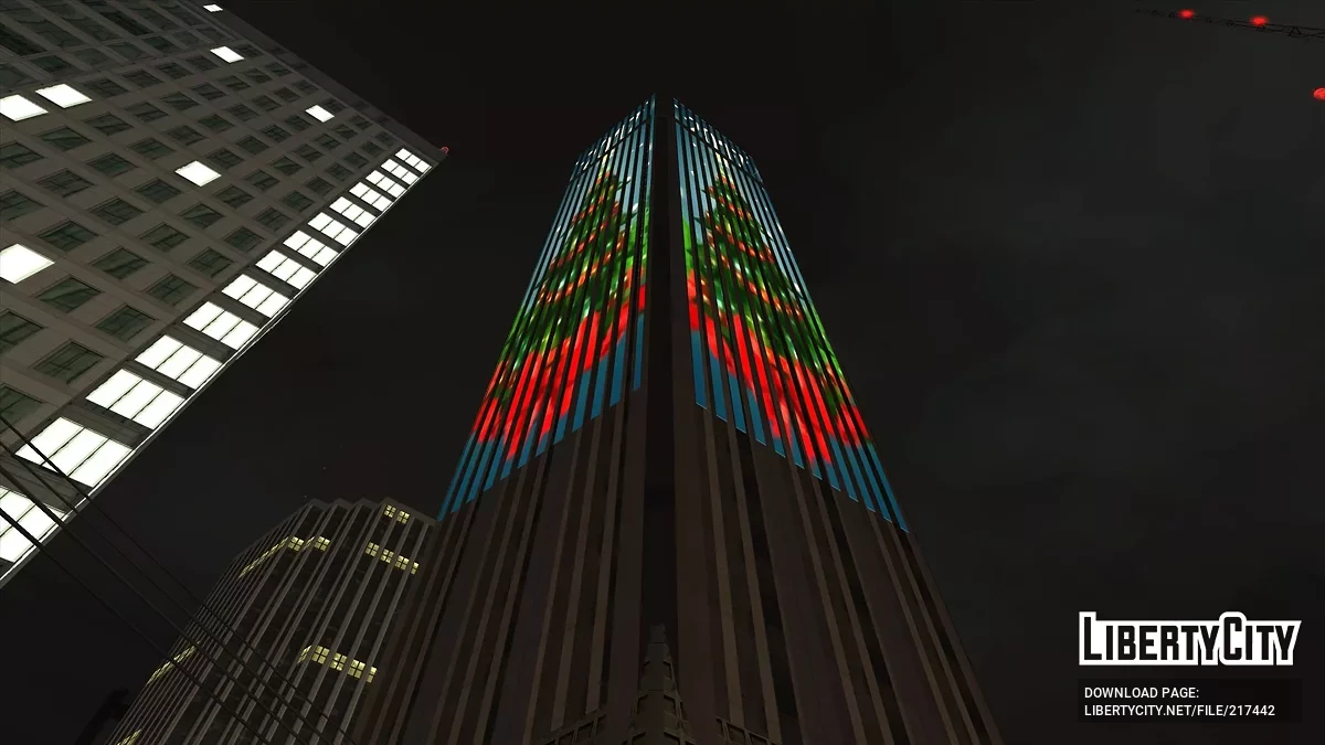 Новогодние подсветки небоскреба в San Fierro / GTA San Andreas