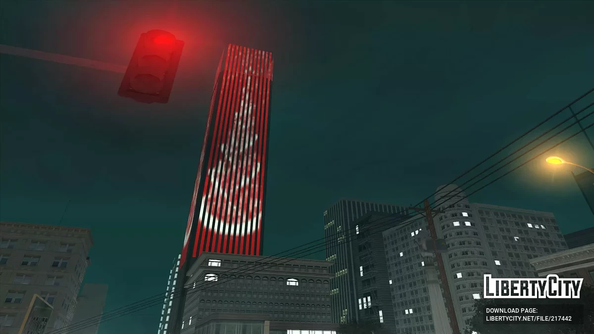 Новогодние подсветки небоскреба в San Fierro / GTA San Andreas