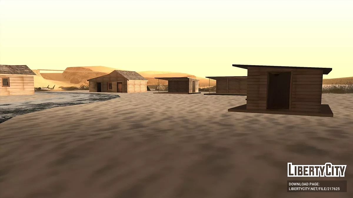 Обновлённые деревянные дома в пустыне / GTA San Andreas