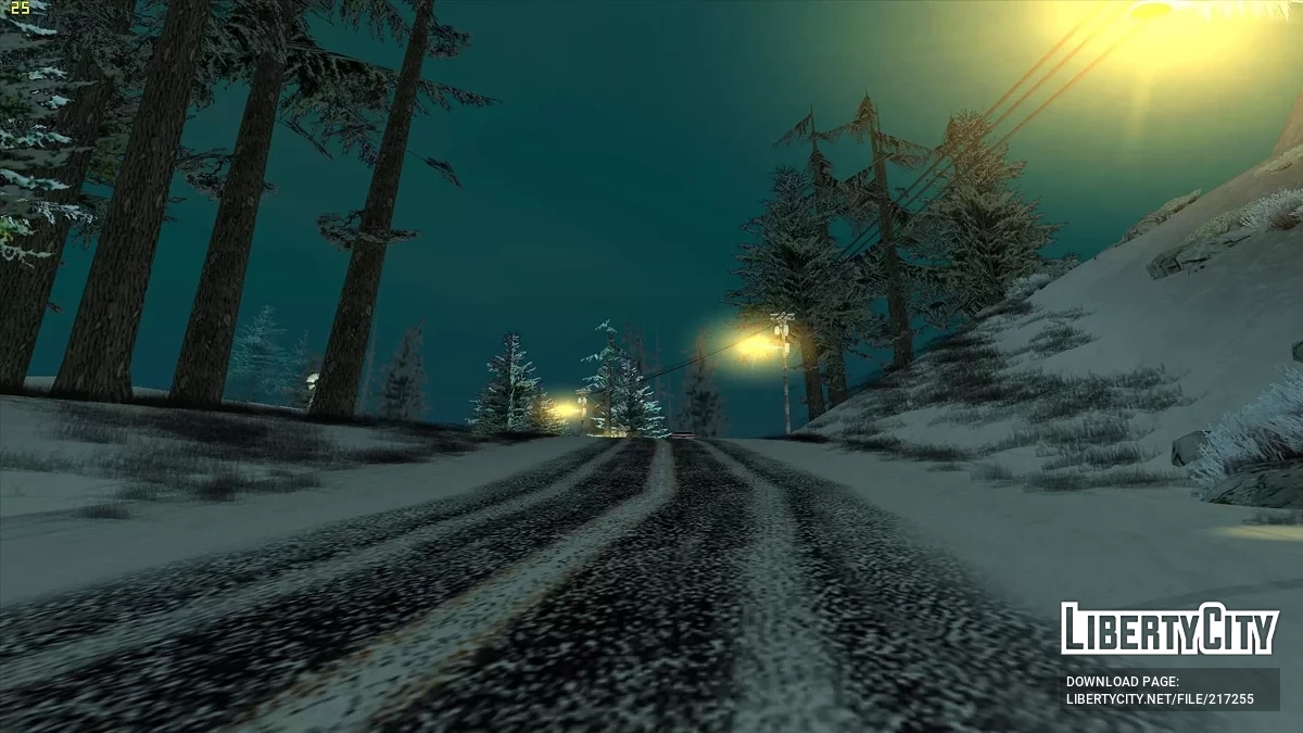 Выпал снег - Snow Andreas Mod v1.0 / GTA San Andreas