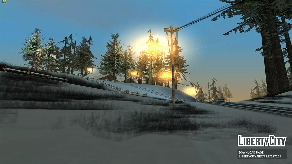 Выпал снег - Snow Andreas Mod v1.0 / GTA San Andreas