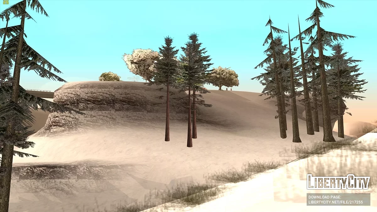 Выпал снег - Snow Andreas Mod v1.0 / GTA San Andreas