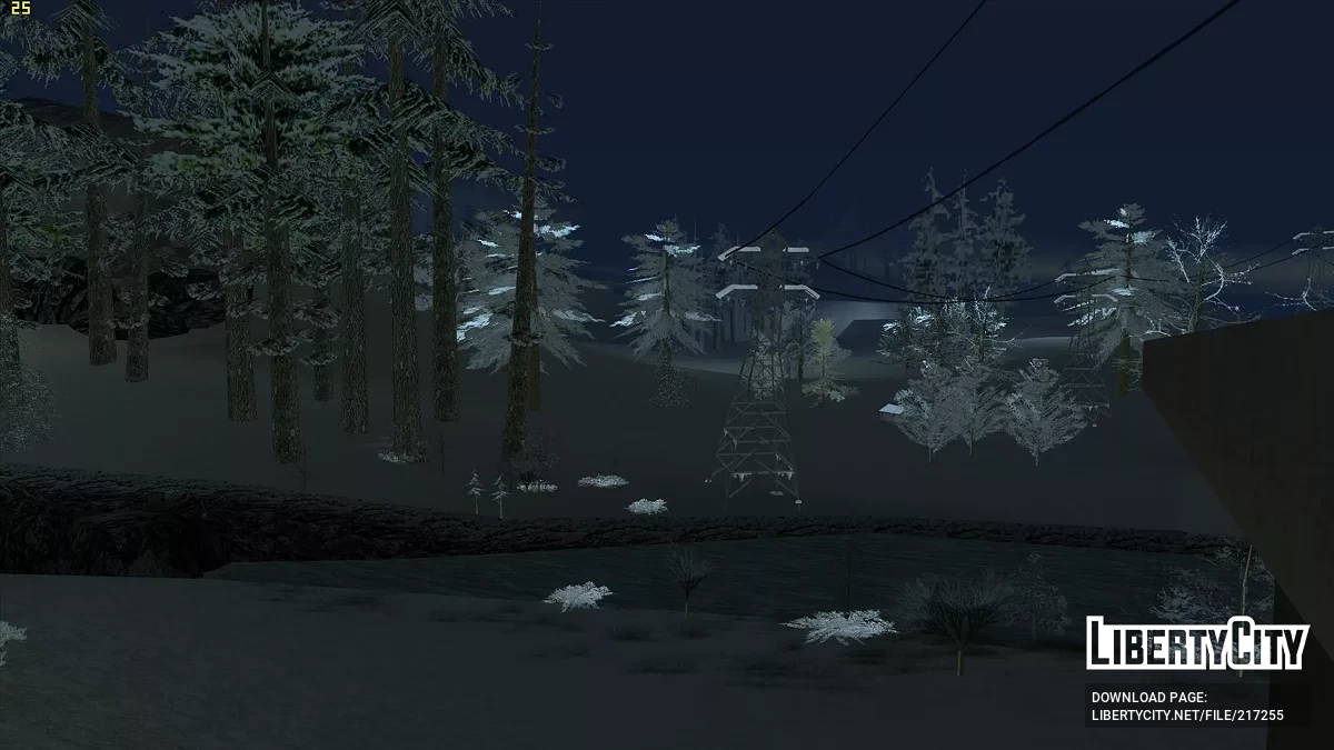 Выпал снег - Snow Andreas Mod v1.0 / GTA San Andreas