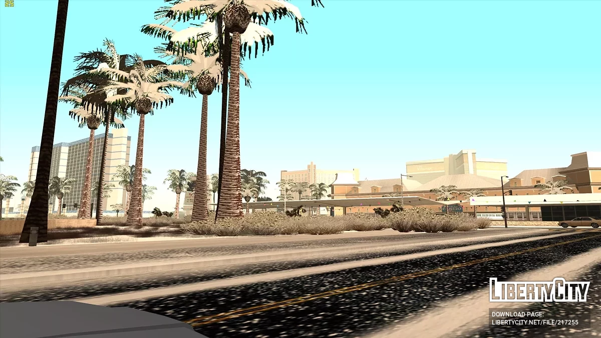 Выпал снег - Snow Andreas Mod v1.0 / GTA San Andreas
