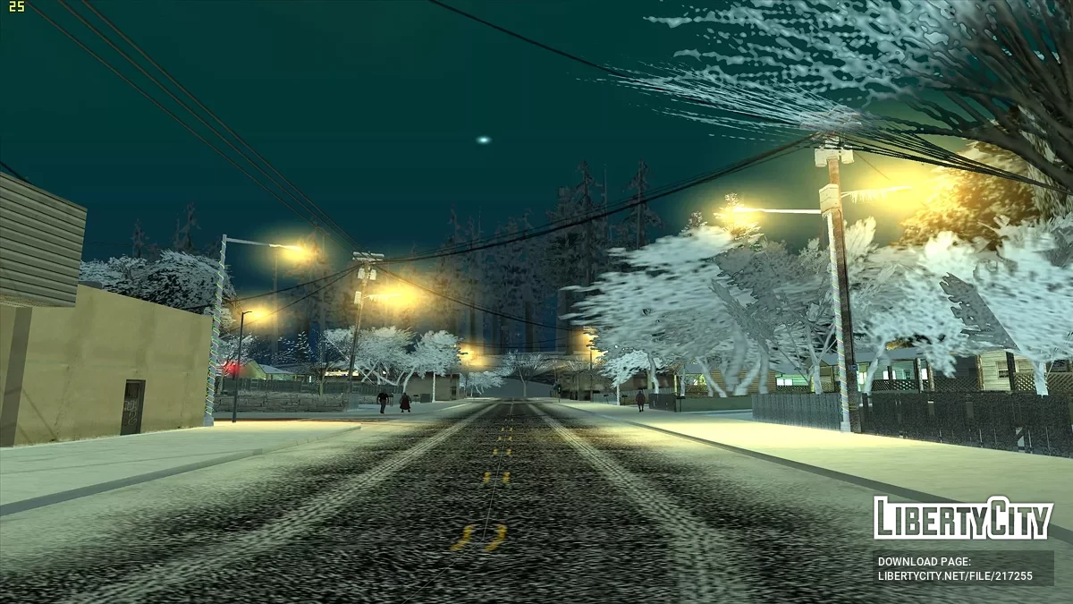Выпал снег - Snow Andreas Mod v1.0 / GTA San Andreas